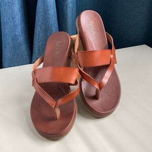 MIA Leather sandals, size seven. Excellent condition